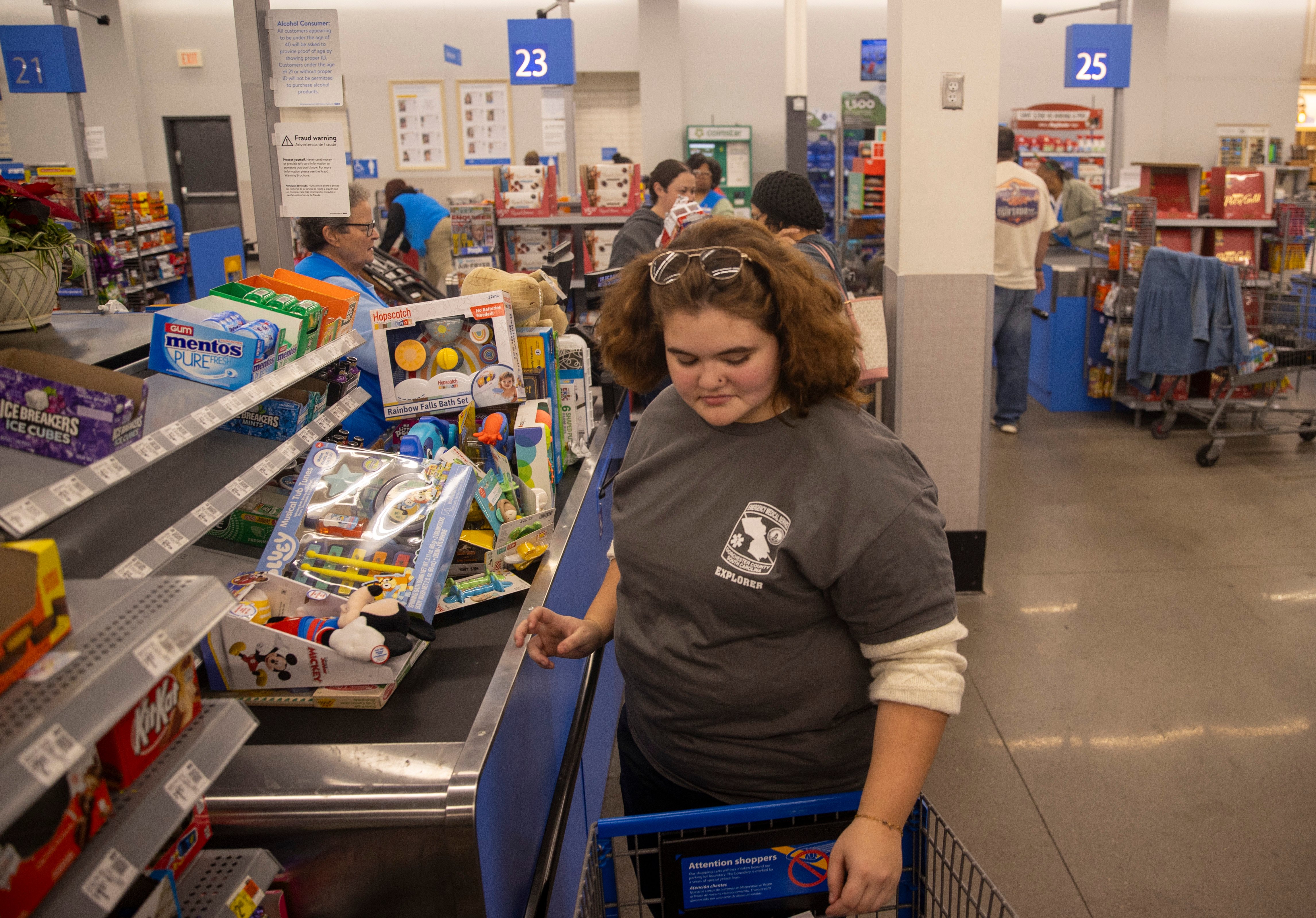 As a Dorchester County EMS Explorer, Ann helped shop for toys to donate to children in her community during the Christmas season.