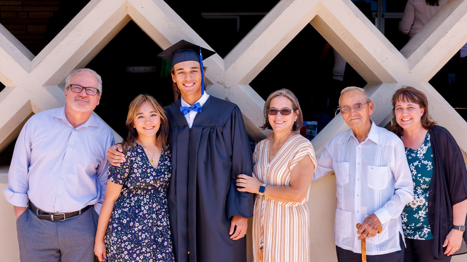 Michael Demara and family on graduation day.