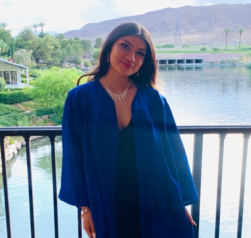 Joanna Guevara in graduation gown