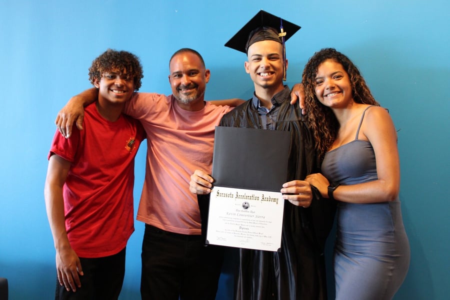 Kevin Sierra Graduation Shot with Family