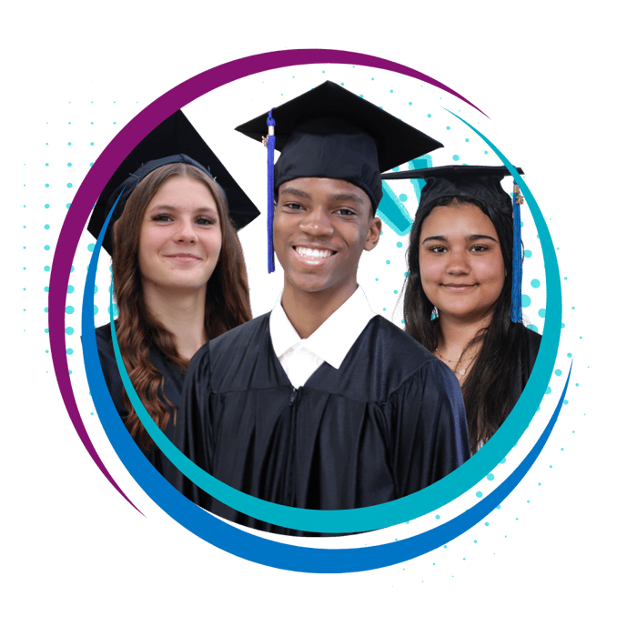 Three GCs with dot background LR