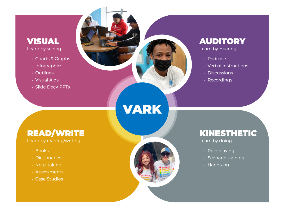 Vark learning styles comparison chart
